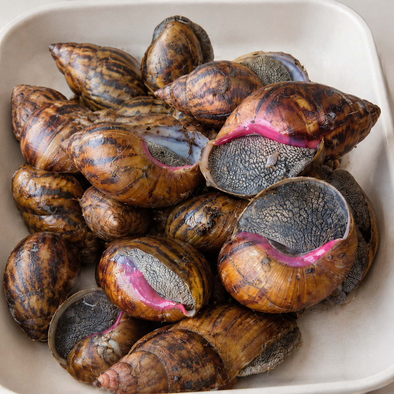 Whole medium African snails